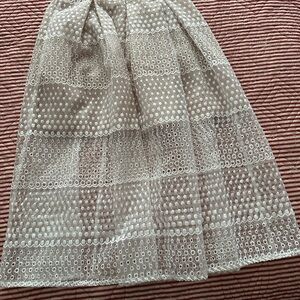 Gianna Bini Elegant Cream Lace Skirt